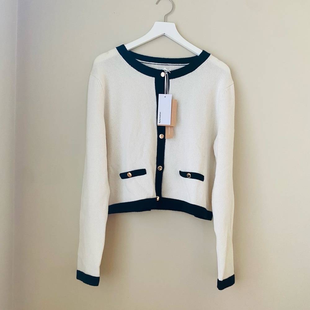 Becka Cashmere Cropped Cardigan (Reformation) NWT